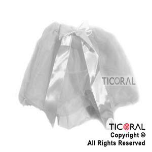 POLLERA BLANCO C/MO?O RASO 34X52CM HS2475-1 x 1